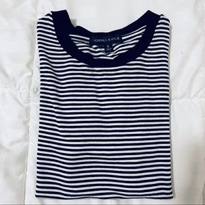 Kendall & Kylie Stripped T-Shirt. Green Decal.